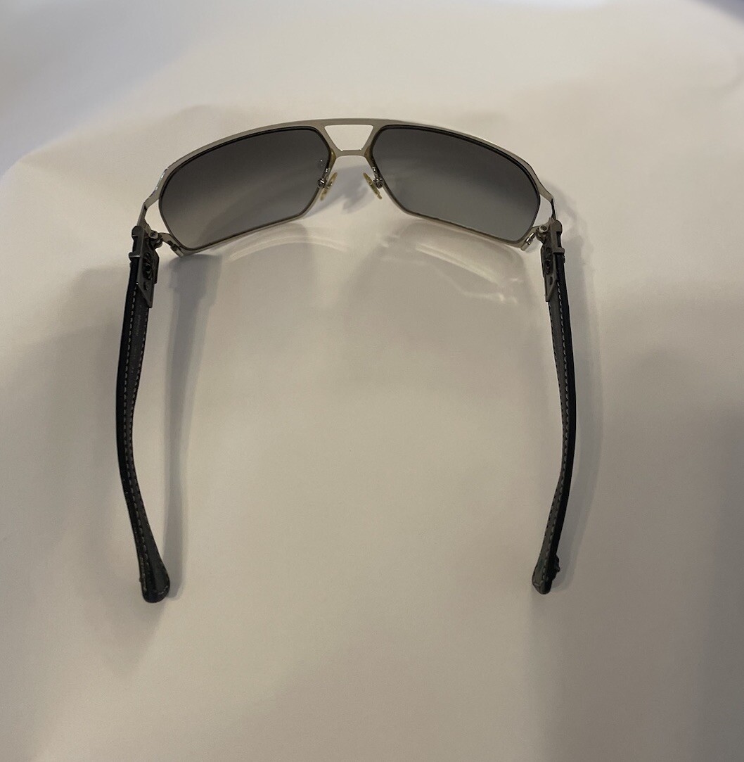 Authentic Chrome Hearts Rehab Sunglasses Sterling Silver/ Leather Rare image 10