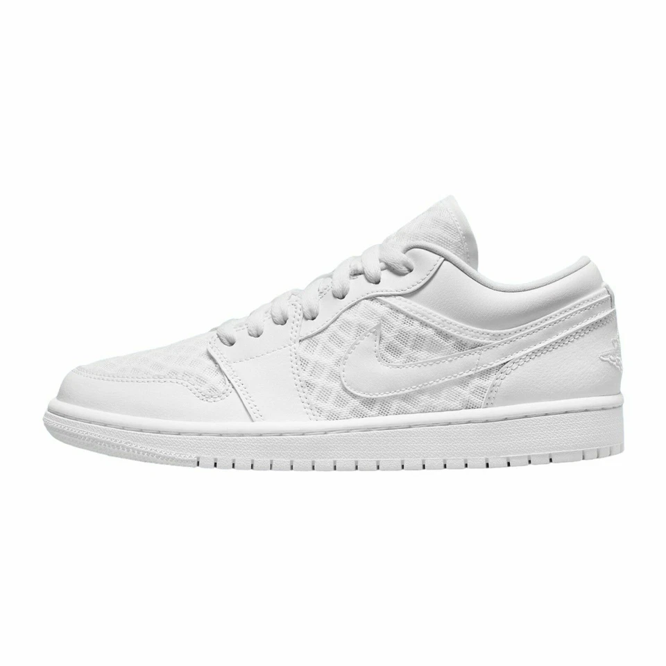 NUEVO Jordan 1 Retro Low Breathe Mujer Talla 5.5 Blanco/Blanco-Blanco (DC9508-100) Foto 3 de 4