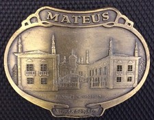 Vintage Brass 1970s Mateus Produce Of Portugal Belt Buckle