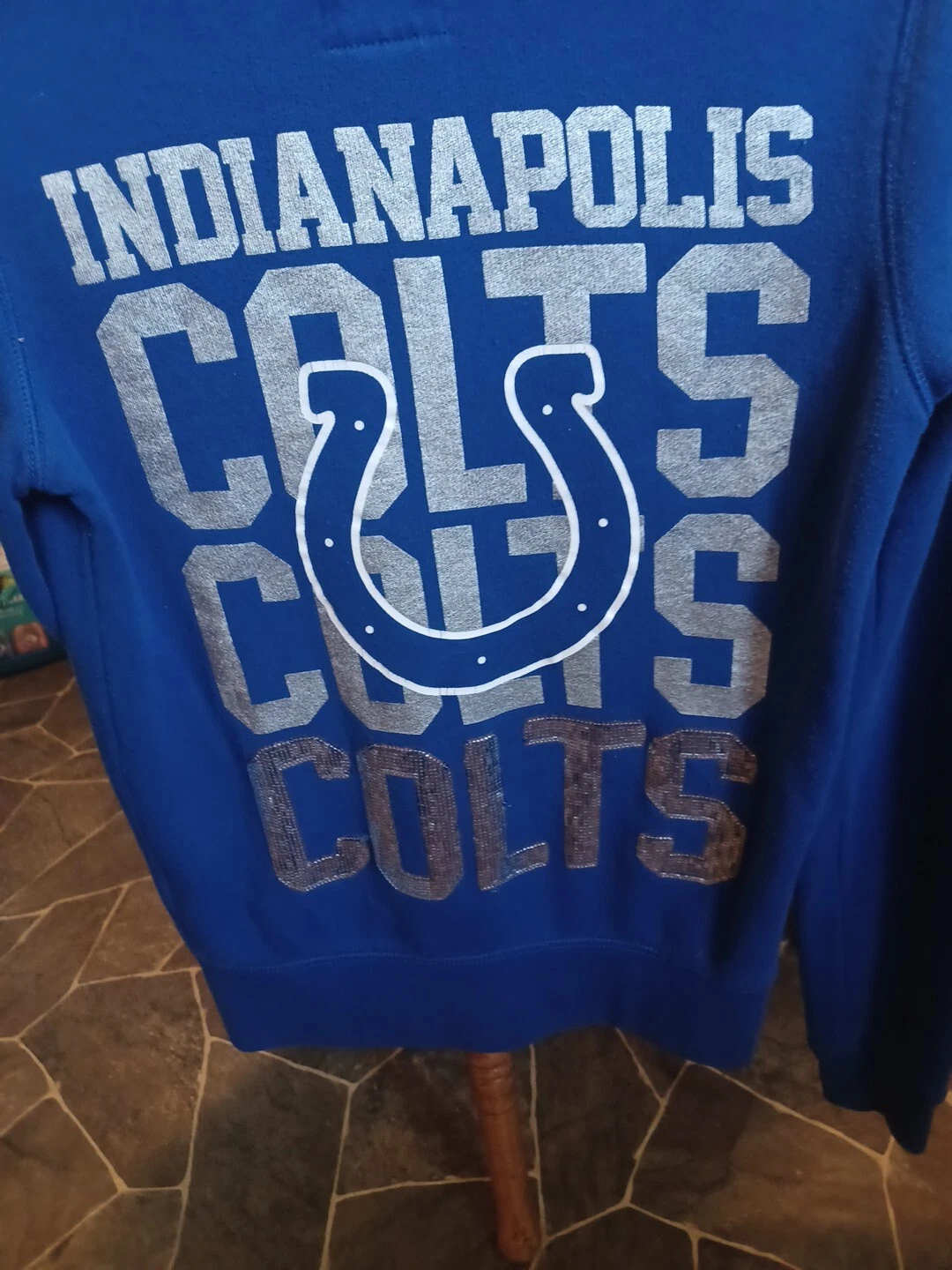 UNDERCOVER Felpa con cappuccio NFL Victoria's Secret ROSA XS Indianapolis COLTS 53 cerniera integrale anteriore