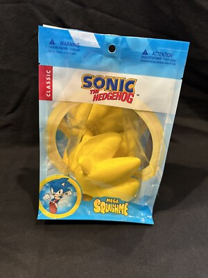 Super Sonic The Hedgehog Mega Squishme Stress Reliever Toy NEW