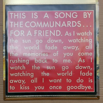 This Is a Song By The Communards For A Friend LP