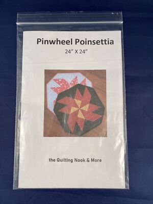 PINWHEEL POINSETTIA Quilting Design Booklet from The Quilting Nook 24'' x 24''