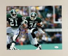 LORENZO WHITE SIGNED MICHIGAN STATE SPARTANS 11x14 PHOTO 2X ALL AMERICAN - JSA