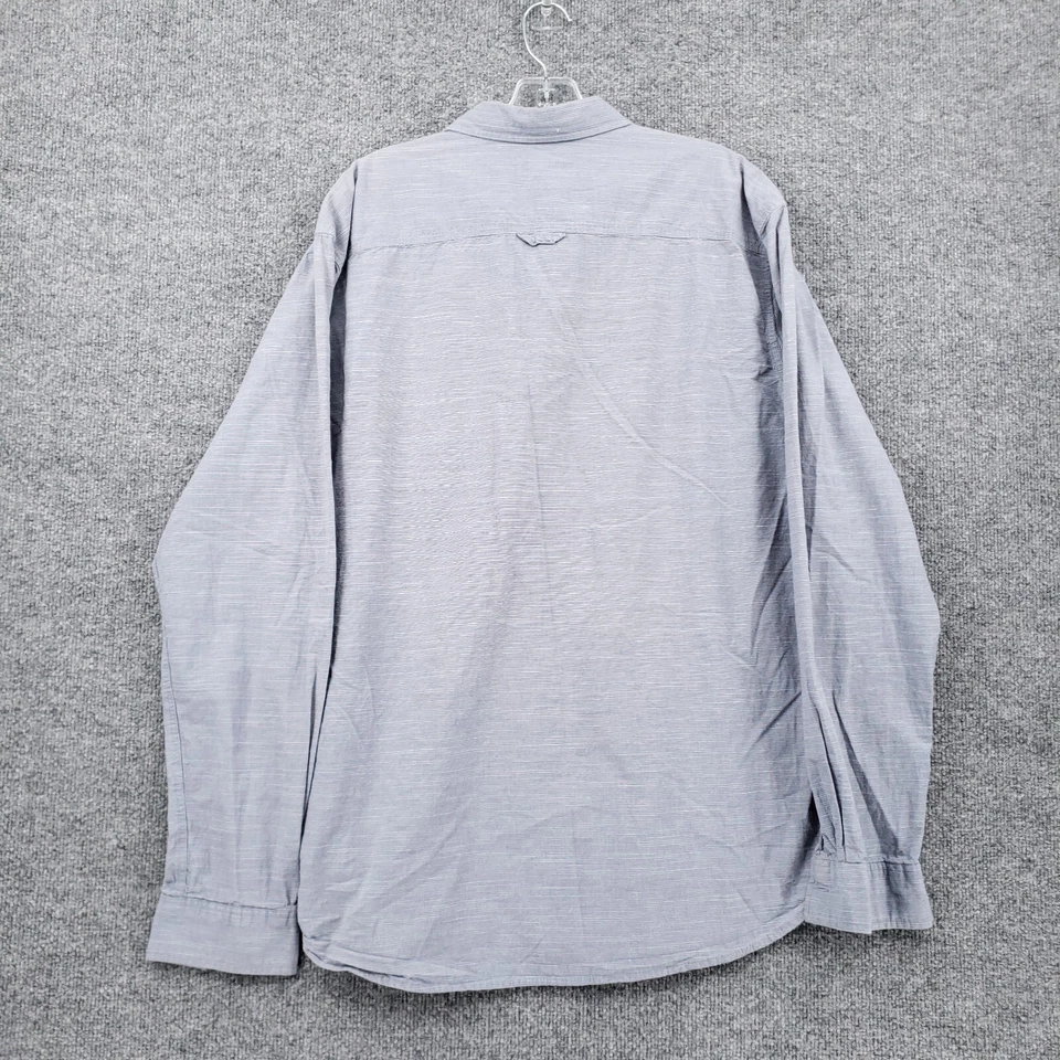 Ocean Current Shirt Mens XL Cas Button-Up Blue/Grey Pockets Long Sleeves Cotton - Image 2 of 4