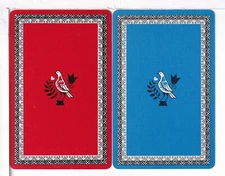 Two Single Vintage ID Animals, Birds, "Bird" Playing Cards BI 8-3 A, B