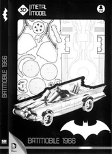 1966 BATMOBILE BATMAN DC COMICS BIG - SD Toys - 3D Metal Model Kit