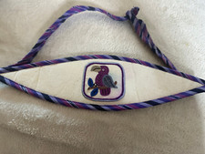 Vintage Purple BIRD Belt Sash Style Ellen Edith 1970s Tropical Disco Era 1980s