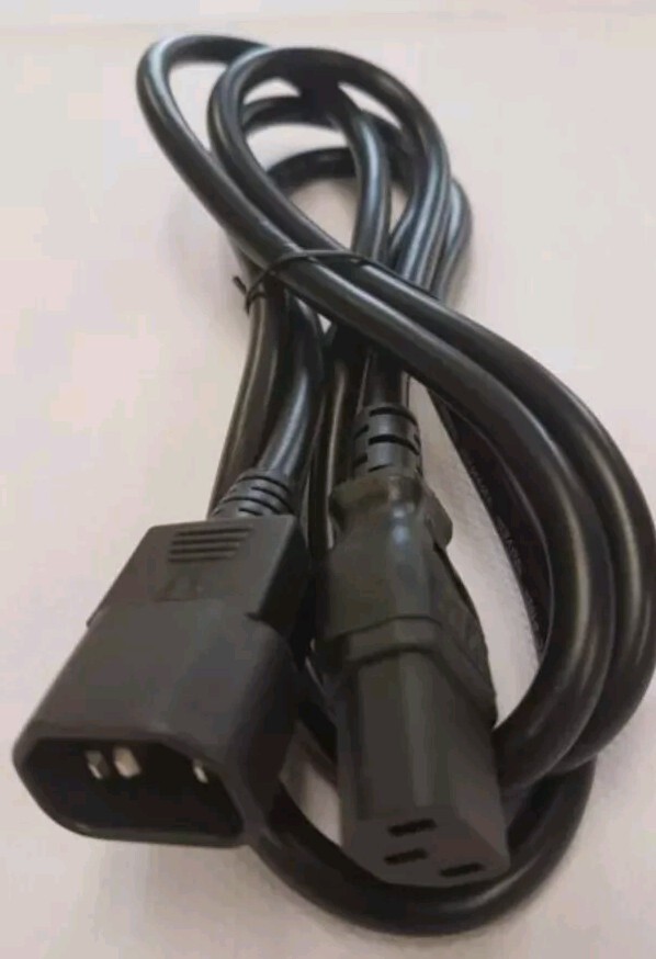 2m Power Extension Cable IEC Kettle Male to Female UPS Lead C13 - C14 PC Metre