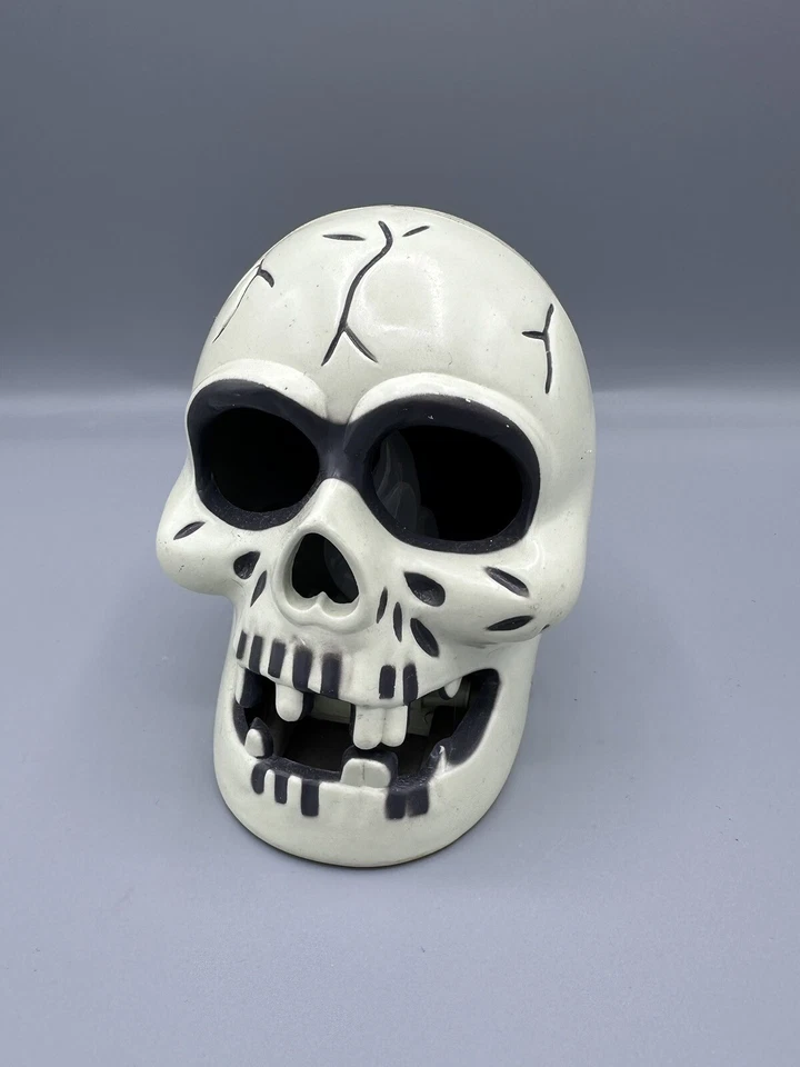 Винтажный Хэллоуин ужасов жуткий свет вверх синий мигающий череп ужас 💀 - Изображение 3 из 4
