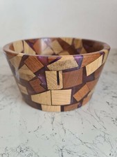 epoxy bowl with recycled wood 