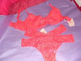 AGENT PROVOCATEUR MARGOT SALMON PINK BRA 32B 32DD 36C 36DD & BRIEF 2 SMALL BNWT