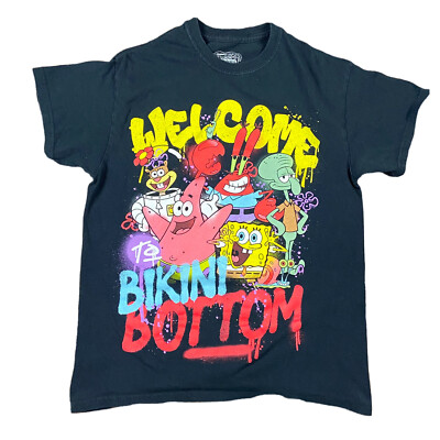 Men's Nickelodeon Spongebob Squarepants Welcome To Bikini Bottom Medium T Shirt