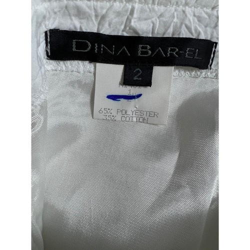 Dina Bar-El Midi Skirt Set Dress Wedding Cocktail White Size 2 NWT - 第 11/17 張圖片