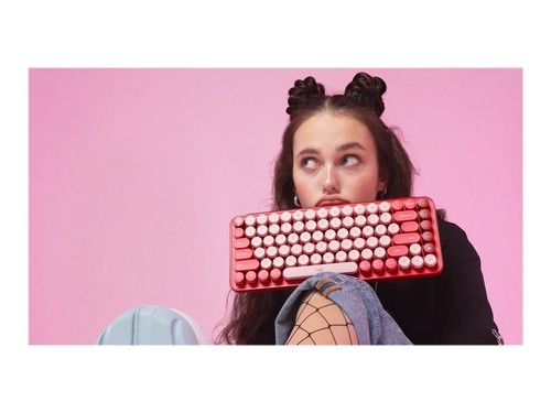 Logitech Genuine POP Keys Wireless Mechanical Emoji Keyboard, Pink Heartbreaker - Picture 5 of 9