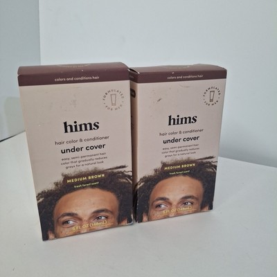 hims Under Cover Hair Color & Conditioner Medium Brown 5 fl oz Lot Of 2