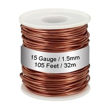 99.9 Soft Copper Wire 15 Gauge/1.5mm Diameter 105 Feet/32m 1.1 Pound Spool