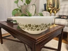 Vtg Pyrex 443 Cinderella Bowl Spring Blossom Green Crazy Daisy 2.5 Qt MCM 1970s