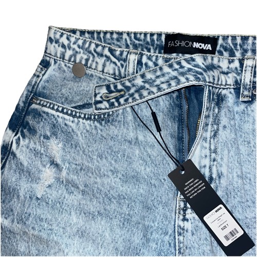 Fashion Nova Crossed Out Straight Leg Jeans - Picture 7 of 9