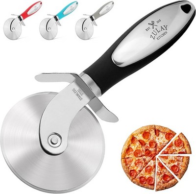 Zulay Kitchen Pizzaschneider aus Edelstahl   Pizzarad Ø 7,6 cm, scharfe Klinge