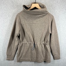 Varley Freya Sweatshirt Pullover XS Cowl Funnel Neck Neutral Taupe Cinch EUC