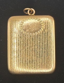 Antico ciondolo vittoriano grande medaglione oro pieno orologio fob #1