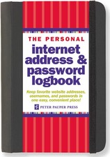 The Personal Internet Address  Password Logbook removable cover band for s...