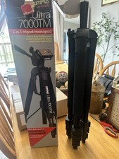 Sunpak Platinum Plus Ultra 7000TM 2-in-1 70" Tripod Monopod Black Camera READ