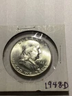 1948 D Franklin Half Dollar BU breaking up high-end set LOVELY