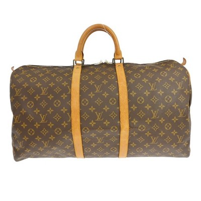 Louis Vuitton Keepall Bag Monogram Canvas Brown Travel Bag