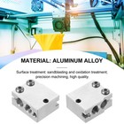 1 stück Hot End Heizblock Aluminium-Extruder-Heizblock für 3D-Drucker