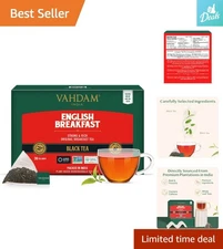 Pure 30 Count English Breakfast Tea Bags - Individually Wrapped Freshness