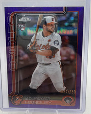 2025 Topps Chrome Update Maverick Handley RC USC58 Purple Refractor /250