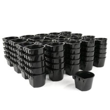 100-Pack - Black Cage Cups for Feed  Water for Poultry, Duck, Bird, Hamster