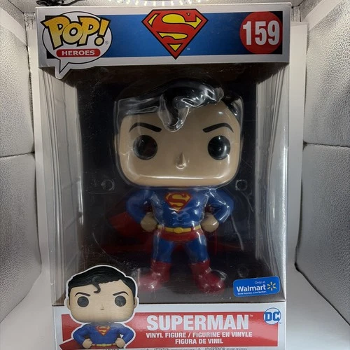 RARE SUPERMAN Funko Pop Vinyl Jumbo 10" DC Comics Exclusive Walmart