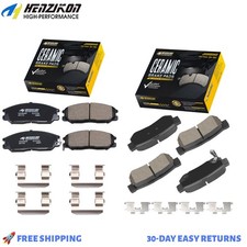 Front Rear Ceramic Brake Pads Whardware Fits Kia Amanti 2004-2006 All Models Front Rear Ceramic Brake Pads Whardware Fits Kia Amanti 2004-2006 All Models