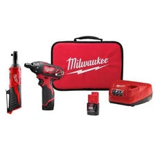 M12 12V Lithium-Ion Cordless 1/4 In. Hex Screwdriver And 1/4 In. Ratchet Combo