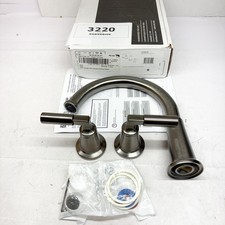 DELTA Bowery Roman Tub Filler Faucet Trim T2748-KS Black Stainless