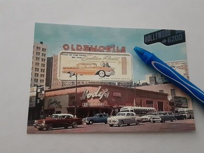 HODY'S, COFFEE SHOP DRIVE-IN RESTAURANT, 1950s HOLLYWOOD BLVD, GLOSSY 4X6 PHOTO