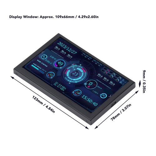 PC-CPU-Datenmonitor PC-USB-Mini-Bildschirm Automatische Wiedergabe Für Computer❀ - Afbeelding 12 van 23