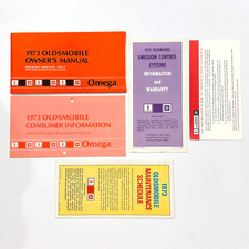 1973 Oldsmobile Omega Owners Manual Set Consumer Emission Booklets High Grade