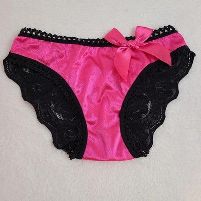 Y2K Vintage Hustler Silky Second Skin Satin Open Back Bikini Panty Size Sm