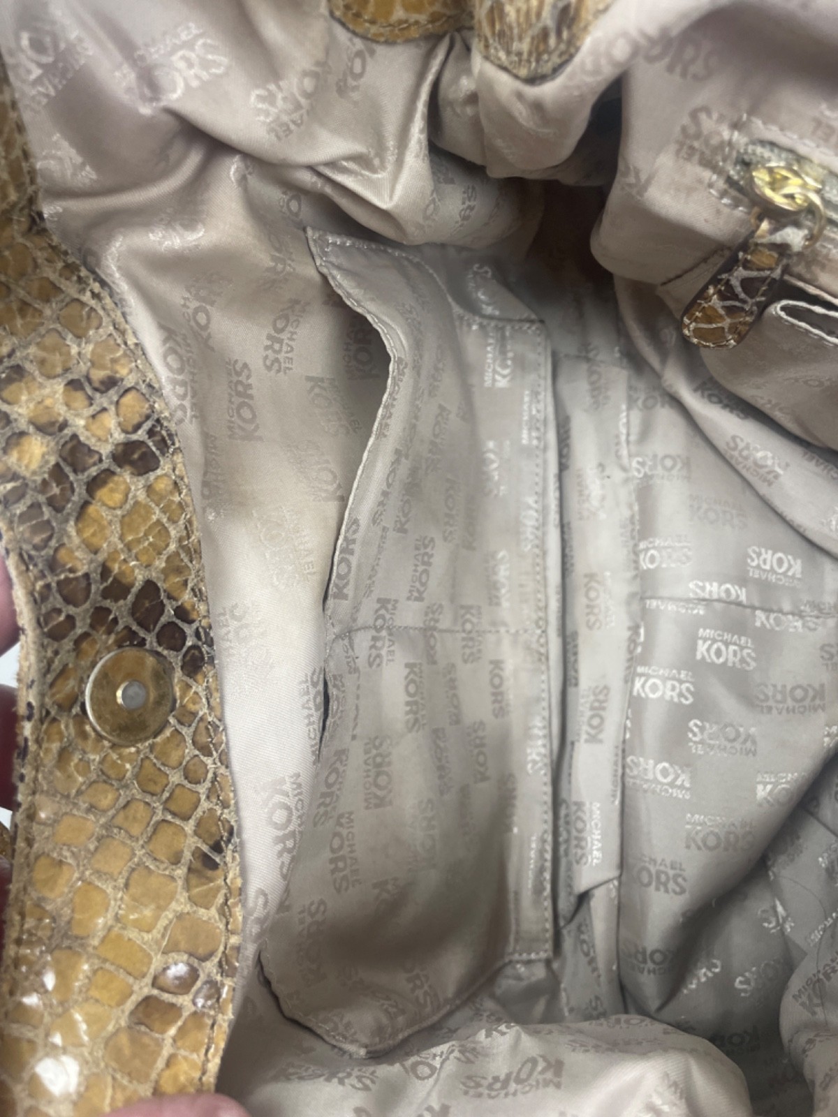 Michael Kors Snake Skin Python Embossed Leather B… - image 9