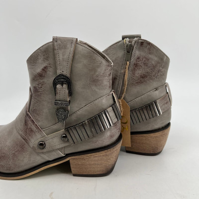 93 Vintage Gray Buckle Accent Ankle Boots | New With Tags | eBay