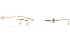 Gucci GG1702O 002 Eyeglasses Women's Gold Rimless Style Cat Eye 54mm