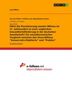 FüHrt Die Pluralisierung Sozialer Milieus Im 21. Jahrhundert Zu Einer...