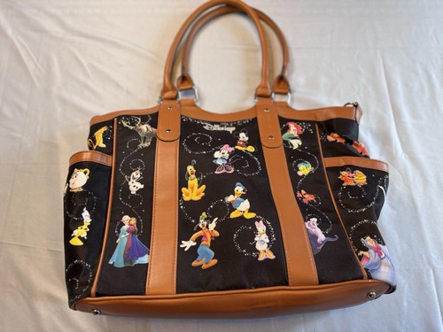 Disney Bradford Exchange "Carry The Magic" Purse Tote Black Bag Tinkerbell Charm