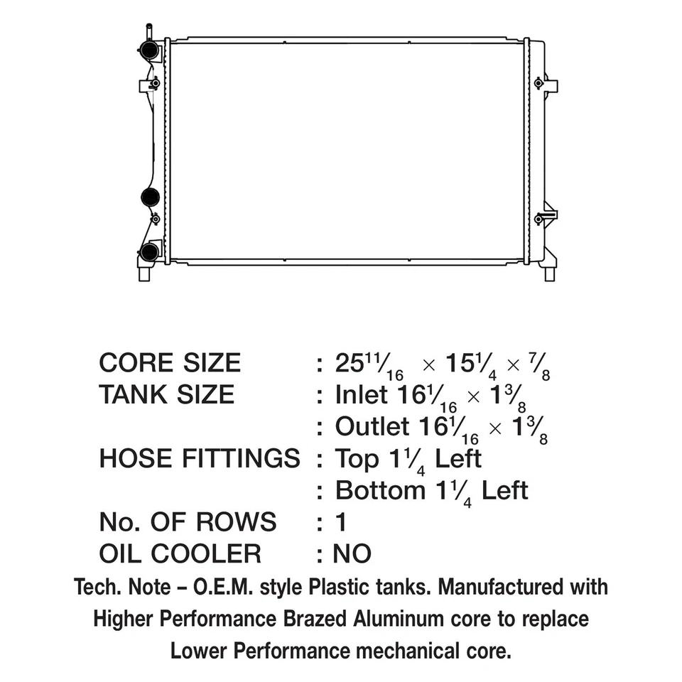 For Volkswagen Jetta 2011-2018 CSF 3563 Engine Coolant Radiator Foto 2 de 2