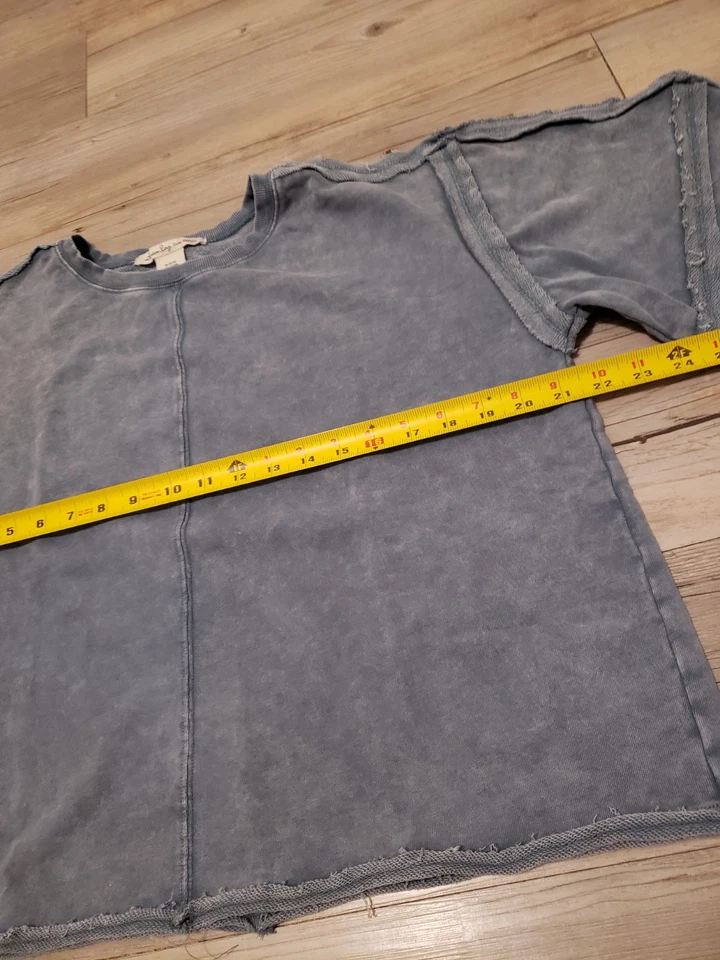 Suéter Pullover American Rag Cie Mujer Azul Lavado M Foto 4 de 4