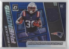 2021 Panini Donruss Optic Blue Hyper Prizm Rhamondre Stevenson #RPH-37 gl5